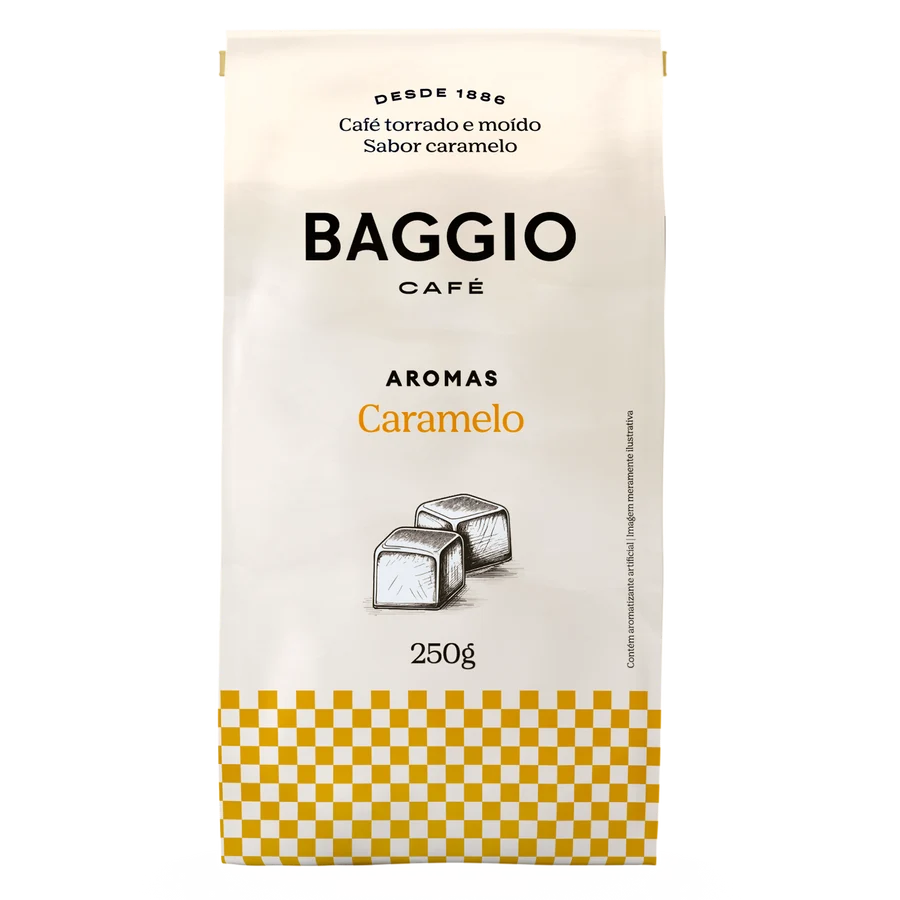 Embalagem real do café Baggio Caramelo